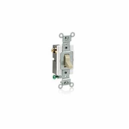 LEVITON Wall Switch, 3-Way, Side, 120/277V, 20A, Brn CS320-2